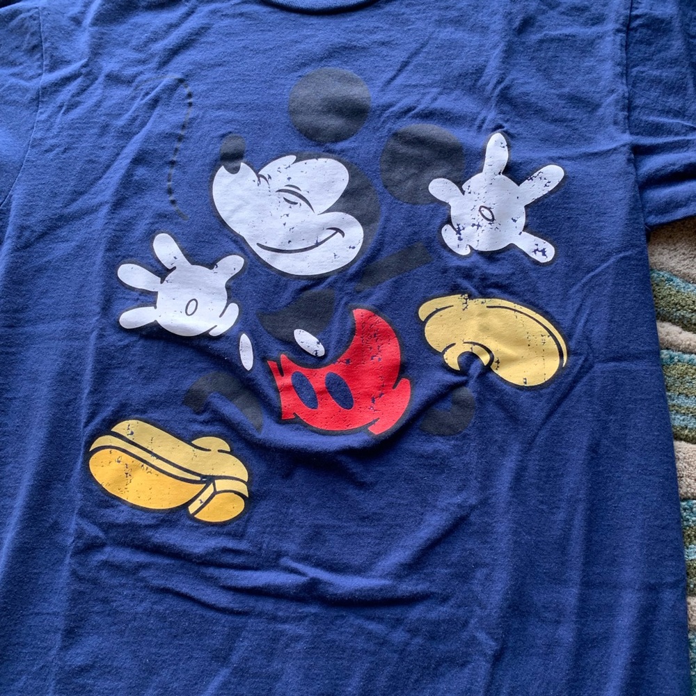 Disney Mickey Mouse Blue Tee Shirt - Picture 2 of 3